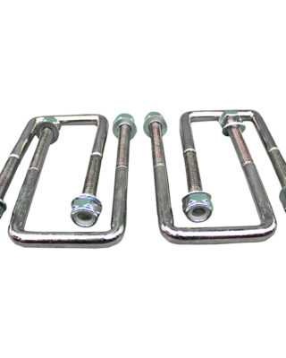 U Bolts (Long) M10 x 52 x 115 (To Fit Square Metalwork 50 x 50) SET OF FOUR (inc Nuts & Washers)