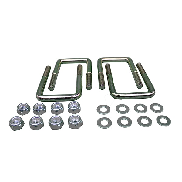 U Bolts (Short) M10 x 52 x 92 (To Fit Square Metalwork 50 x 50) SET OF FOUR (inc Nuts & Washers)